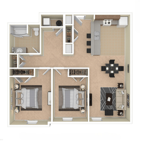 a floor plan of a house with a bedroom and a living room
